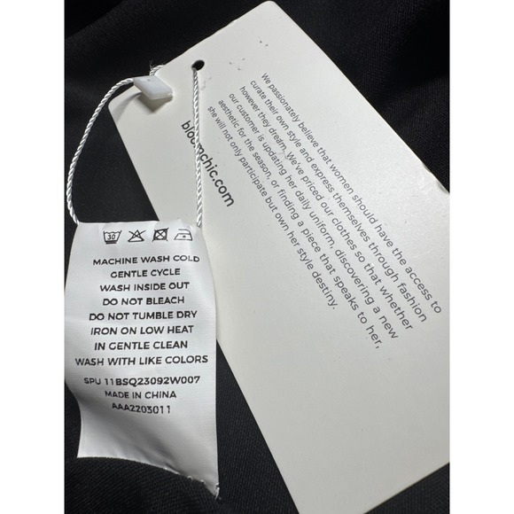 BLOOMCHIC Black Tie Front Long Sleeve Blazer Jacket Plus Size 22 24 - Picture 10 of 11